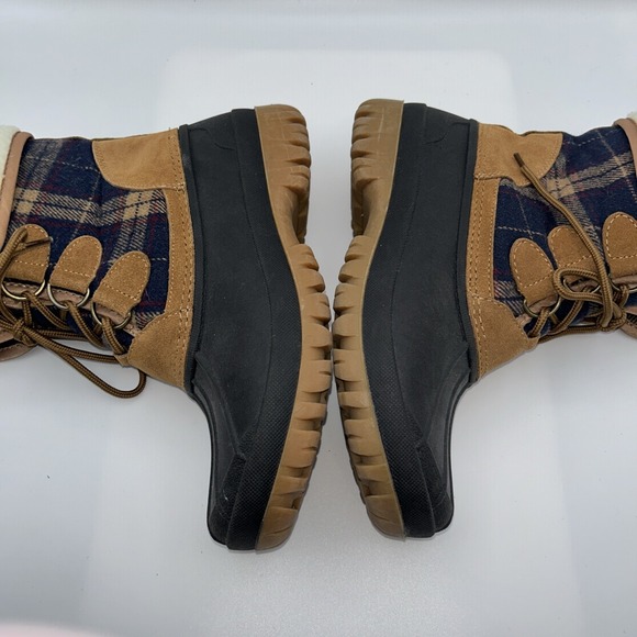 Womens Winter Boots, Waterproof Leather,fabric,rubber Fleece Boots (Size 9M) STQ - Picture 6 of 16